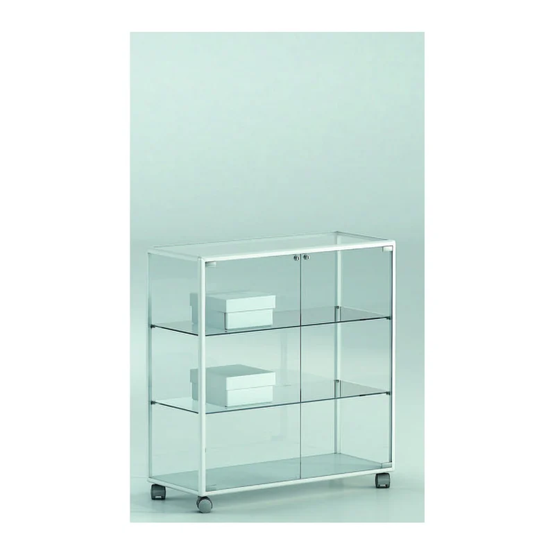 Casa Padrino Luxus Ladenvitrine 91 x 37 cm H. 90 cm - Ladeneinrichtung - Boutique Möbel - Made in Italy
